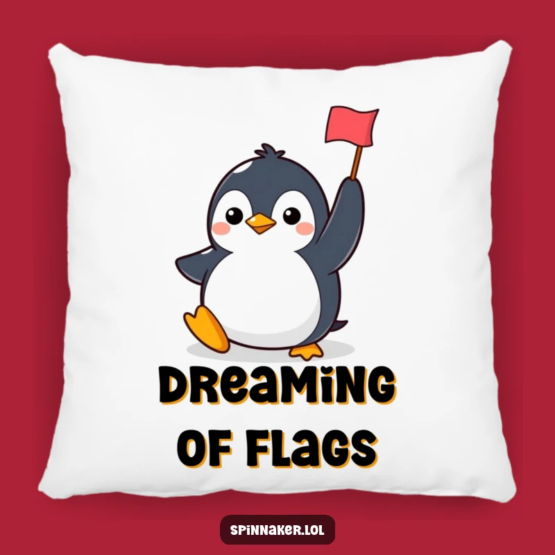Funny Penguin Pillow: Cozy Decor with Determined Victor, Perfect Gift